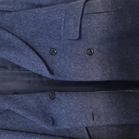 Banana Republic Petite Women's Dark Blue Wool Blend Coat Trench (Sz M/M) - Picture 8 of 9